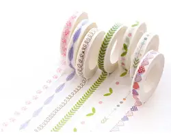 Hot selling colorful waterproof washi tape for decoration and DIY design custom printed small Japanese washi paper tape