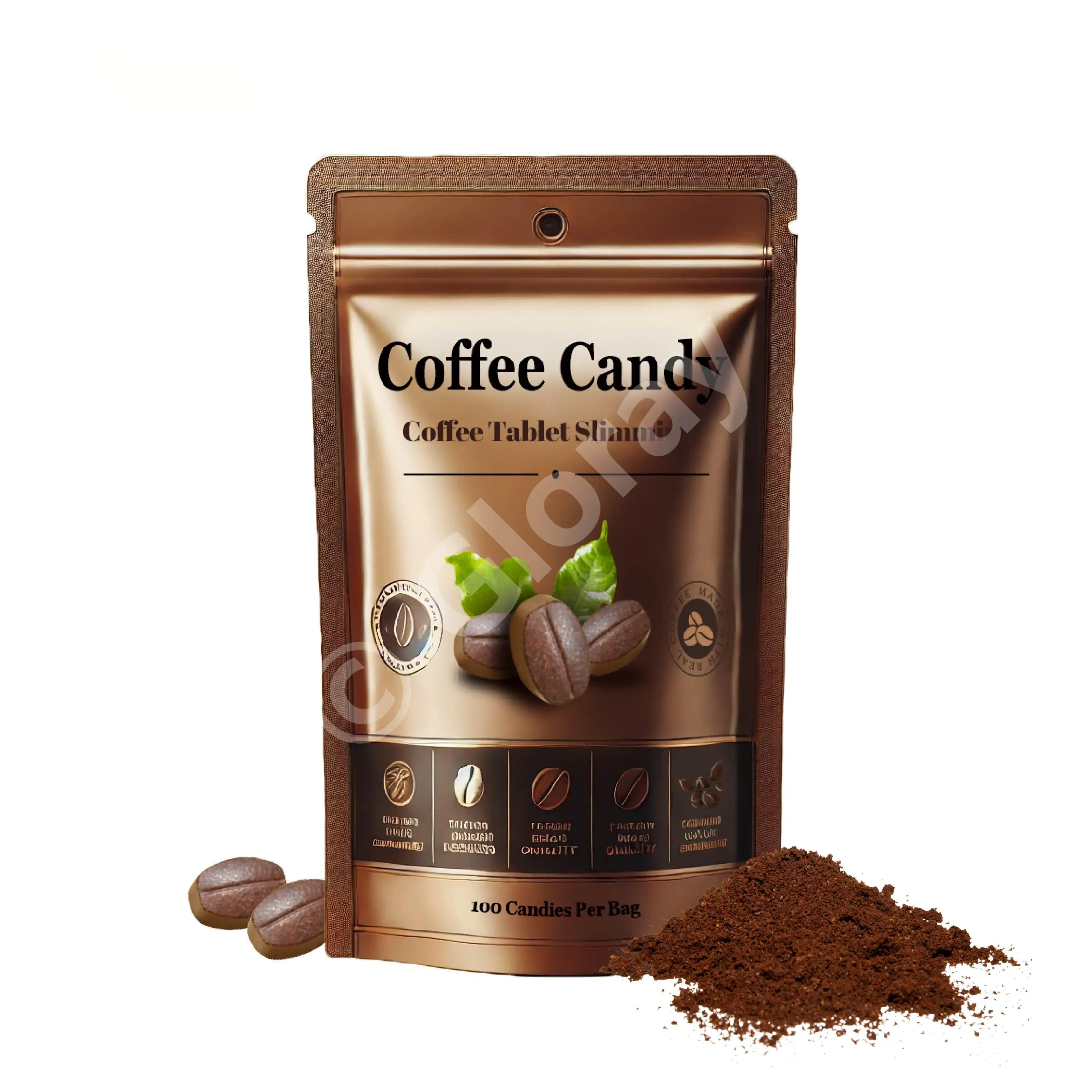Custom Personal Label Hot Sale Coffee Candy High Quality Less Sugar Bitter Coffee Taste Tablet Candy Private Label