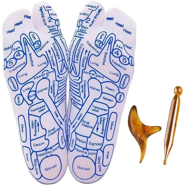 Factory Surprise Price Reflexology Socks Manual Foot Acupressure Crew Socks With Trigger Point Massage Tool Acupoint Socks