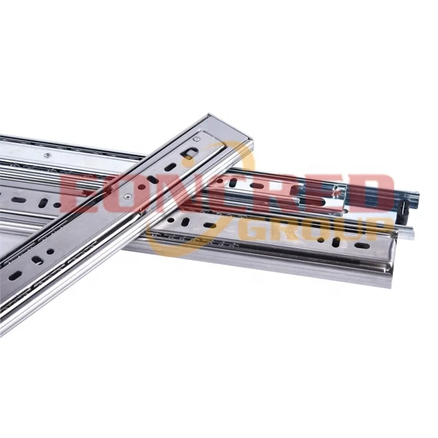 EONCRED Furniture hardware full extension ball bearing rail telescopic slide channel for drawer