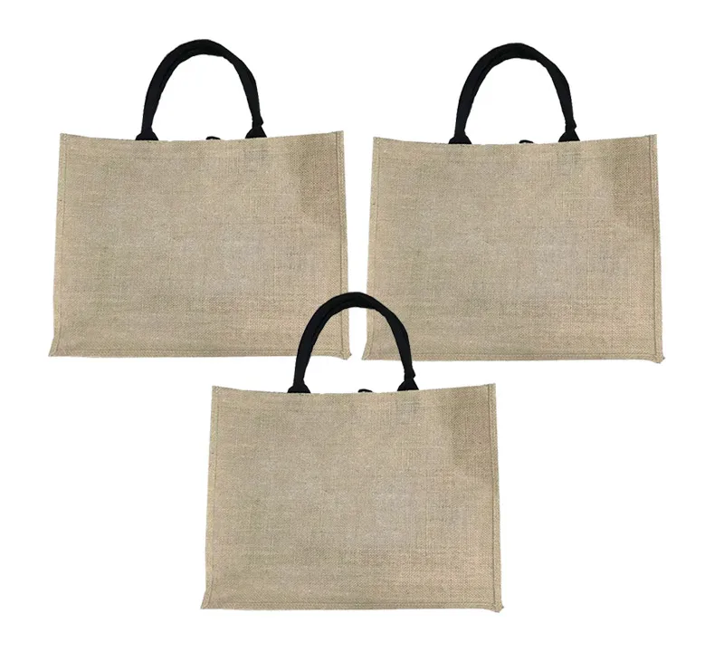 Wholesale Plain Custom Printed Letter Design Large Natural Eco Friendly Burlap Jute Shopping Tote Beach Bag With Logos