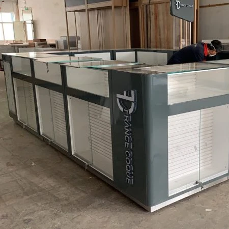 Favorable Price Phone Accessories Shop Exquisite Showcase Top Quality Cell Phone Accessories Wooden Kiosk For Sale