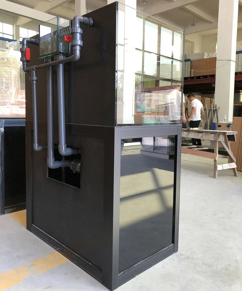 
Custom Built Cheap Cade 100 Gallon Glass and Aluminum Stand Reef Saltwater Rimless Aquarium Tank Marine World of Medium Size 