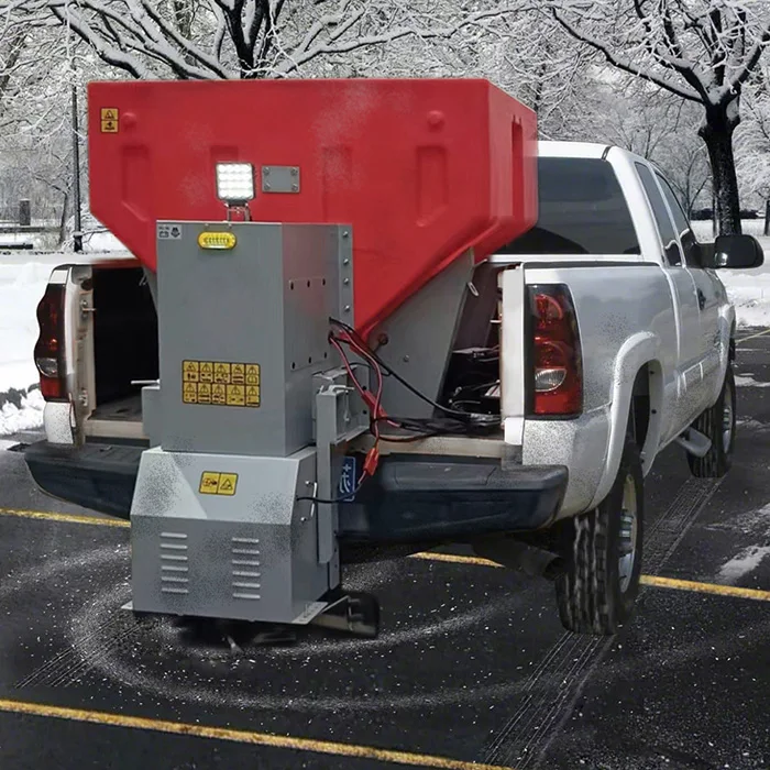Commercial truck salt spreader for ice melt