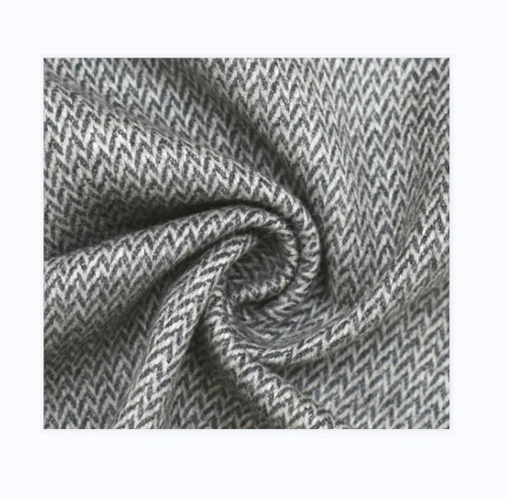 95%OTH 5%Wool  Yarn-dyed Small herringbone 340g/m Suitable for overcoats, jackets, windbreakers, autumn and winter