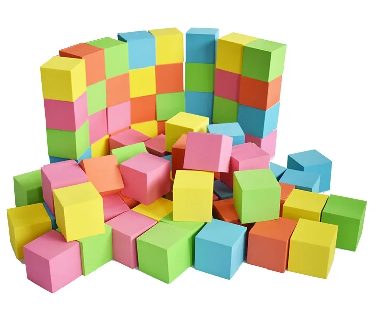 Custom high quality Soft Colorful Eva Foam Cubes For Kids Educational Toys