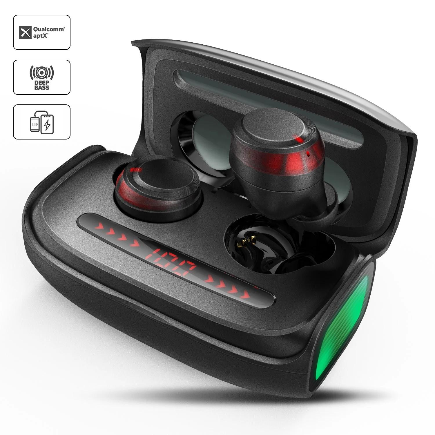 
Votomy V22 Phone Accessories Auto Pair Brand Local With Packaging Box Supplier Super Bass Earbuds 