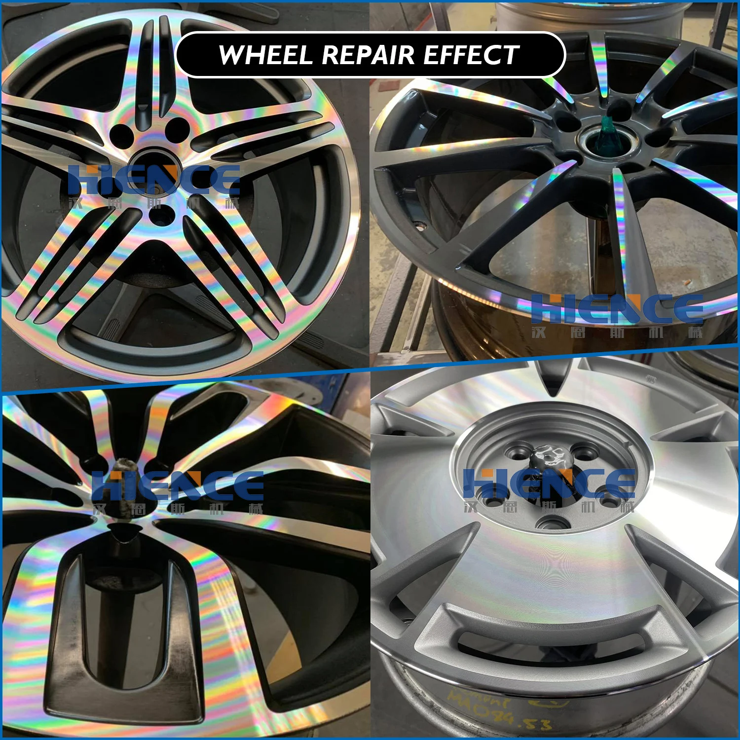 PC vertical alloy wheel repair machine and diamond cut rim polishing machine DCM32P-S