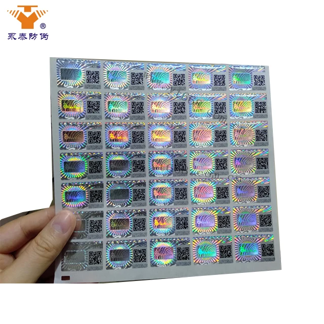 Cheap custom security hologram sticker anti-faking security sticker with QR code