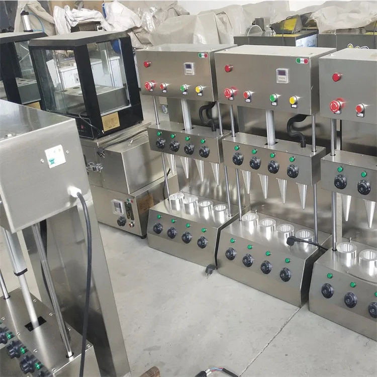 High Productivity Kono 2 Head Pizza Cone Molding Umbrella Pizza Machine