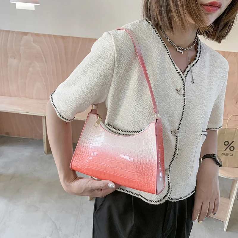 2021 fashion muticolor shoulder bag brand women  high quality pu leather handbags