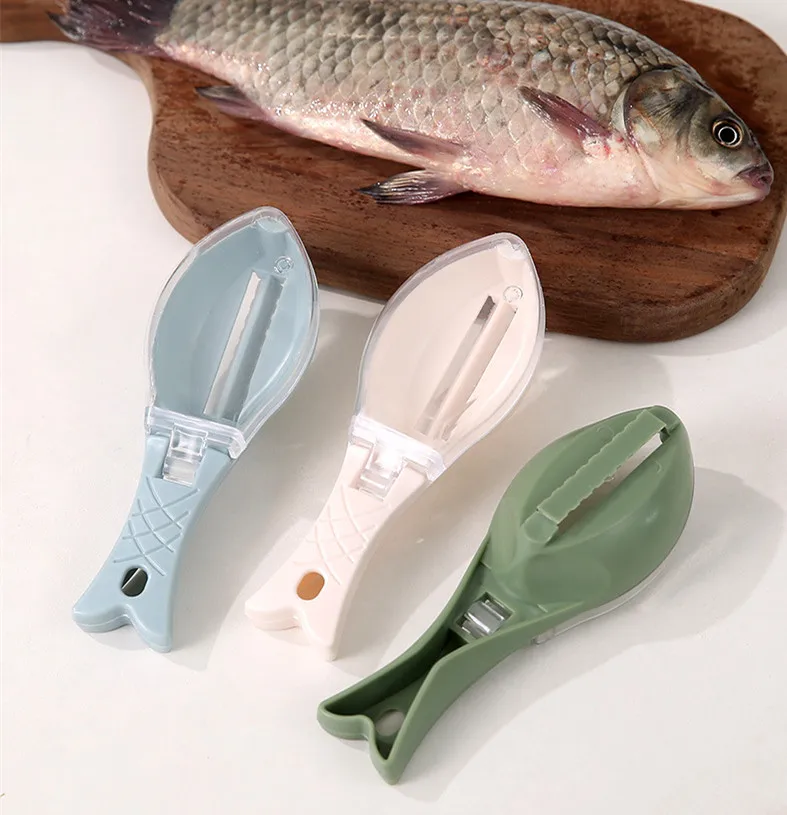 Fish Clean Scale Brush Multi-Functional Storage Type Fish Scale Remover Scraper Kitchen Tools