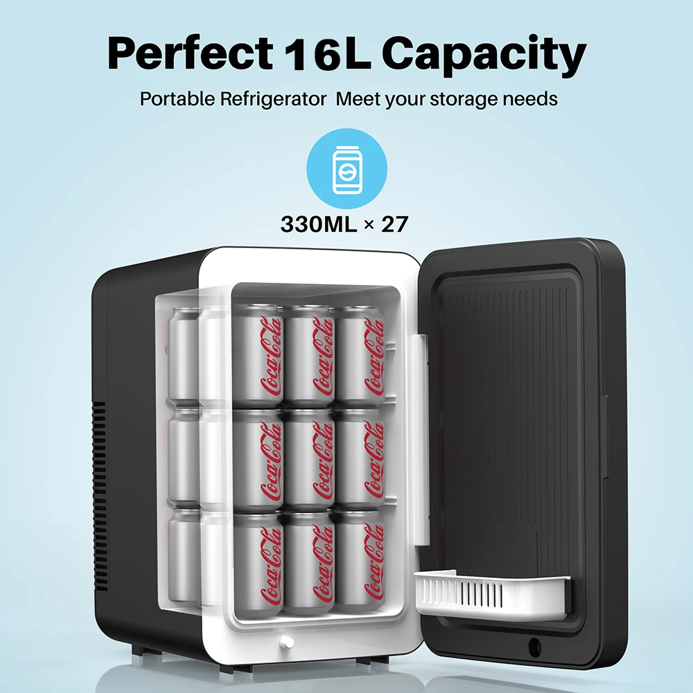 Candy-Colored Mini Car Fridge with Portable Handle for Home & Beauty Drink Bar Wholesale Mini Refrigerator for Car Use