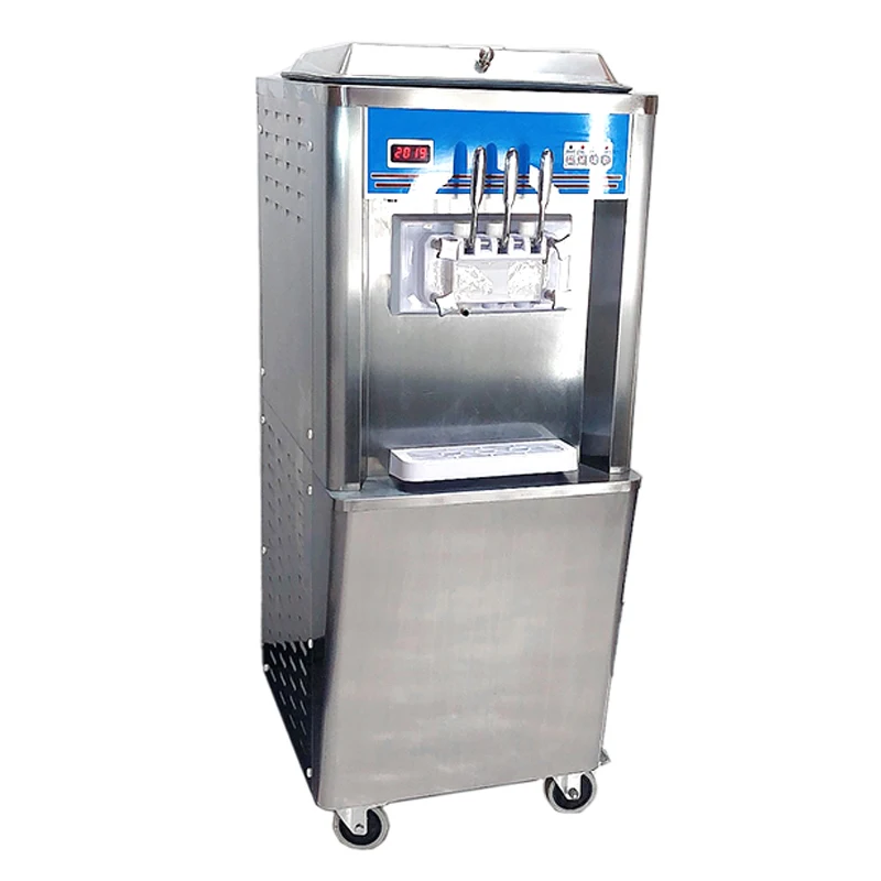 Factory Price Vertical Soft Ice Cream Machine Business Use Standing Ice Cream Maker With 3 Flavors