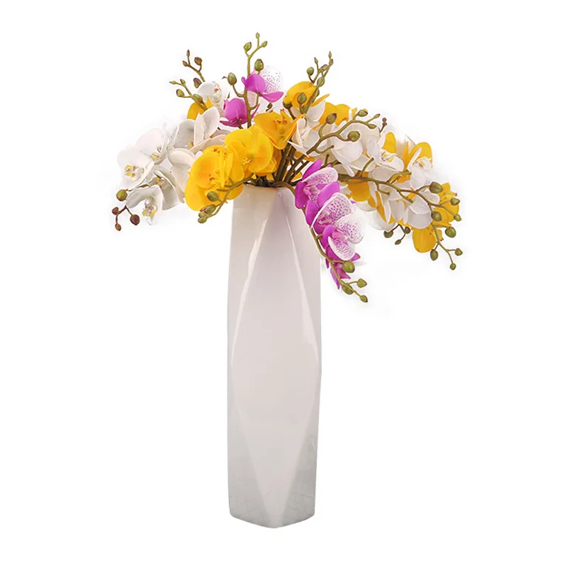 Высокое качество искусственные цветы орхидеи cymbidium садовый декор real