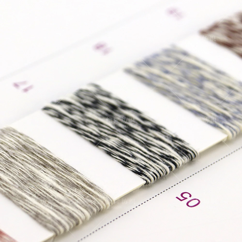 1/16NM 45% Cotton 55% Linen melange yarns soft colors weaving knitting textile yarn for crochet