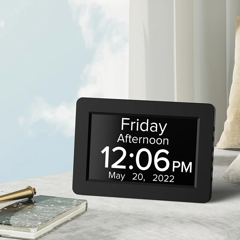 Электронные часы EMAF OEM с большим дисплеем календарем и днем медицинские напоминания будильник для пожилых людей 8 дюймов