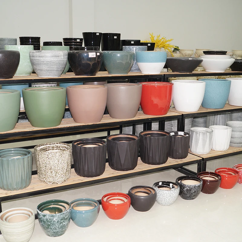 Indoor Outdoor Jardin Color Ceramic Terracotta Bonsai Pot Home Decor Grande Macetas Flower Pots & Planters