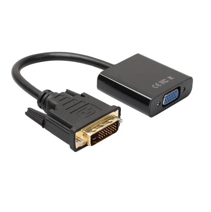 DVI to VGA Adapter 1080p Active DVI-D to VGA Adapter Converter 24+1 Male to Female Adapter Cable For PC