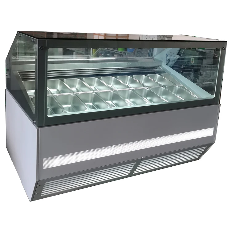 Ce Approved Italian Gelato Ice Cream Showcase Display Freezer / Ice Cream Dipping Cabinet for ice cream shop