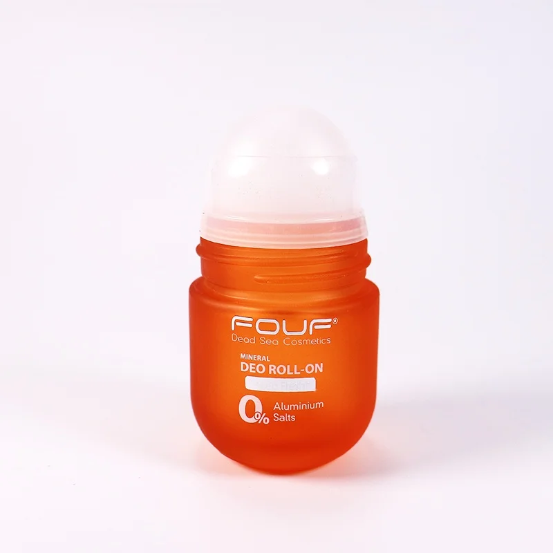 Custom Latest Design Glass Roller On Packaging Container 50ml Clear Deodorant Roll On Bottle With Plastic Ball