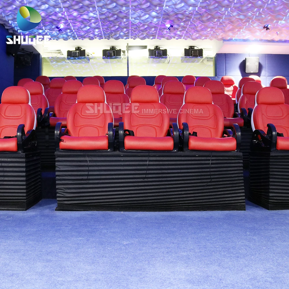 Simulator Mobile  Mini 5D  Cinema Truck With 6 Black 5D Motion Chair