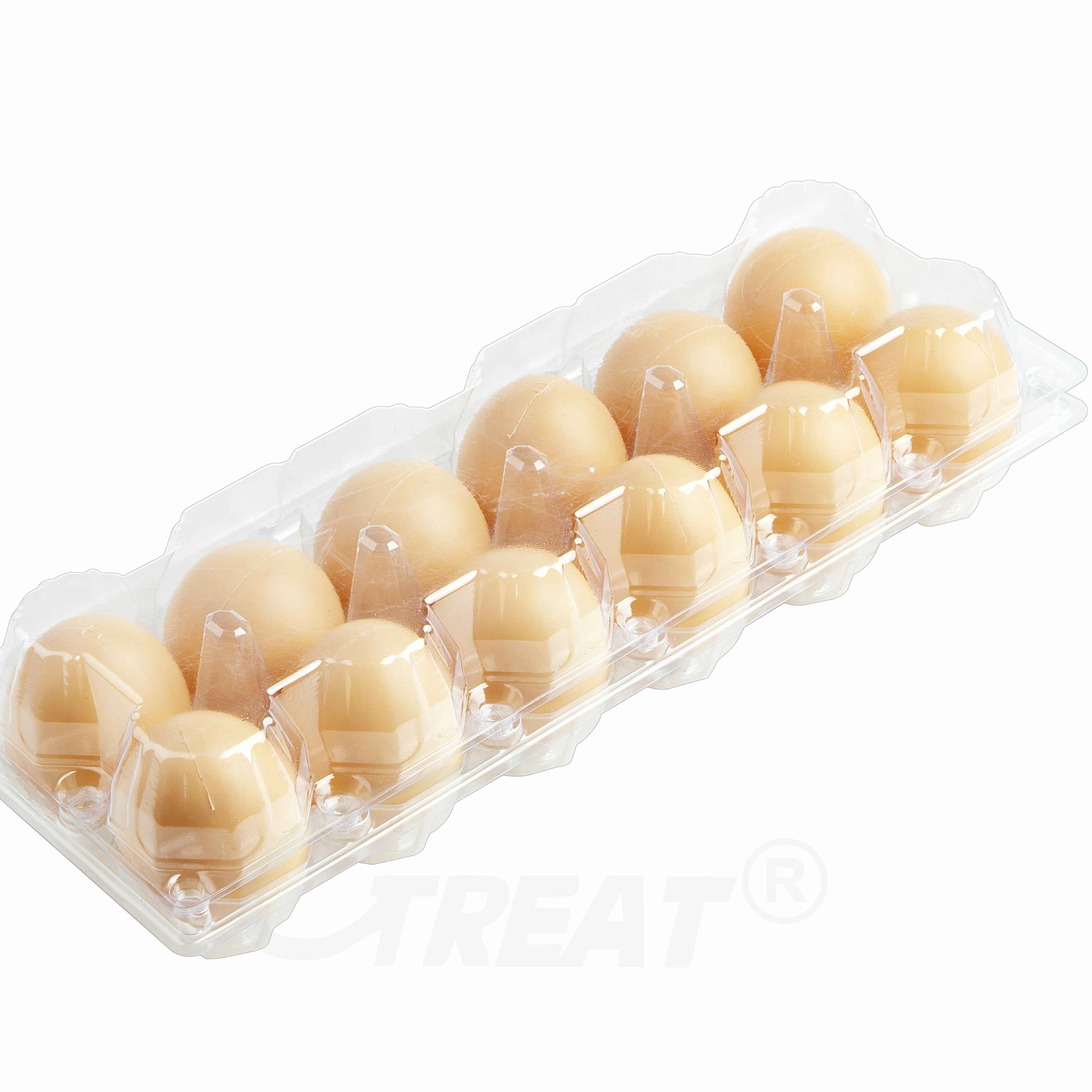 Factory Direct Supply 12 Holes Transparent Chicken Egg Packaging Transportation Container High Quality Recyclable  Plastic Sale