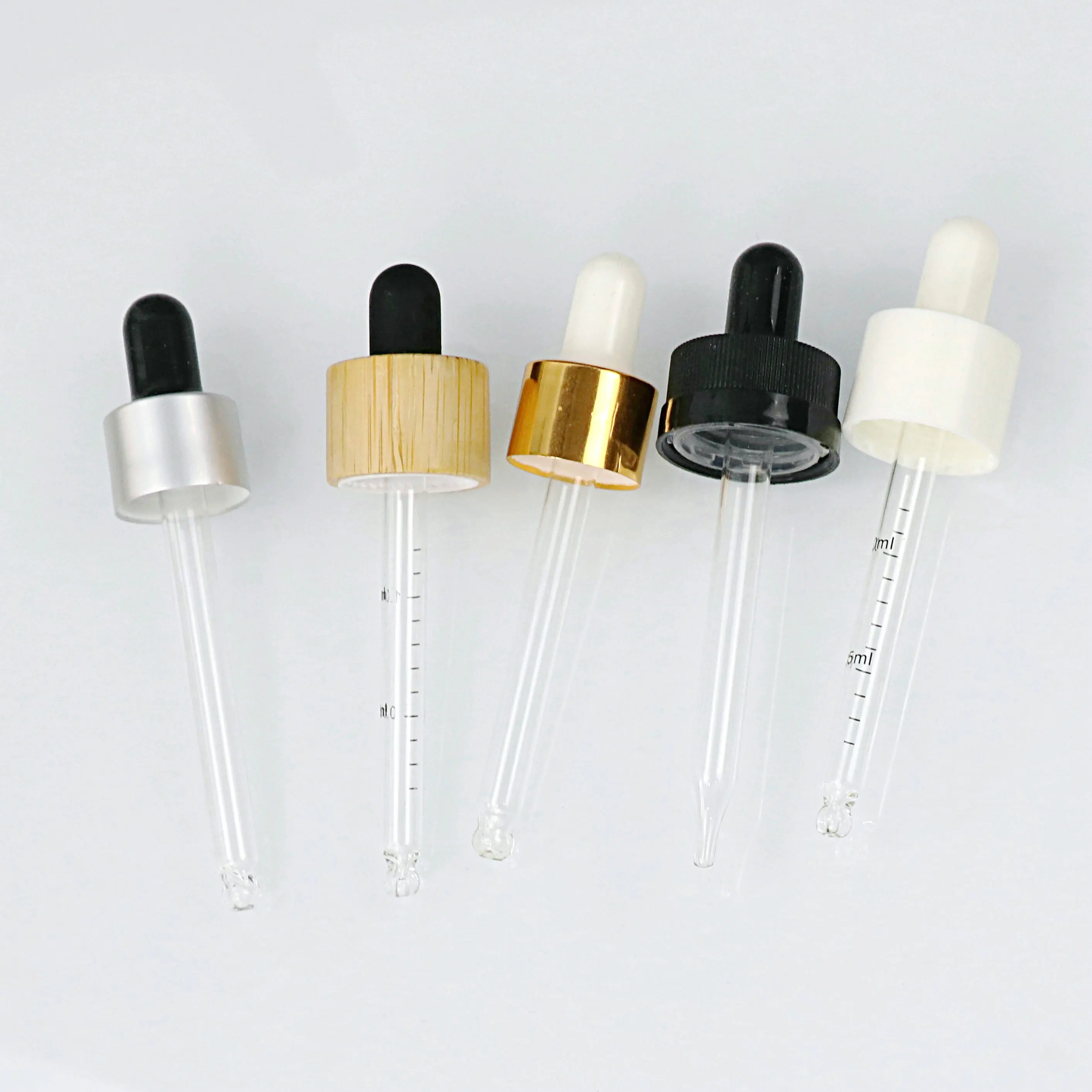 Environmental 18/410 20/410 24/410 Bamboo Dropper Cap Plastic Cap Essential Oil Wooden Dropper Bottle Cap Supplier