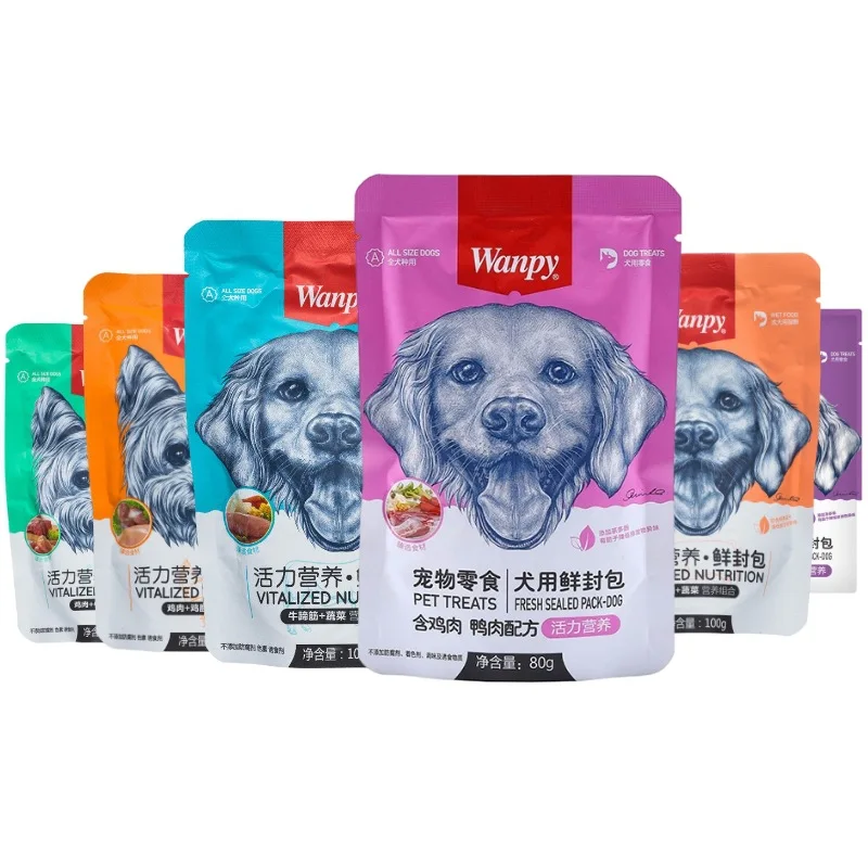 Упаковка для свежего питания Dog vigor 80 г толстый суп питание собак смесь риса влажные продукты консервированные закуски