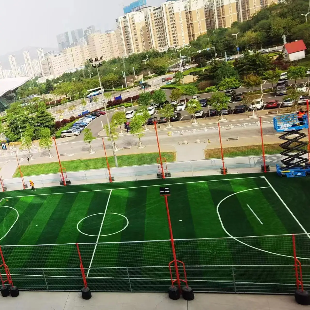Street Soccer Court Mini Football Stadium Outdoor Turf Fields
