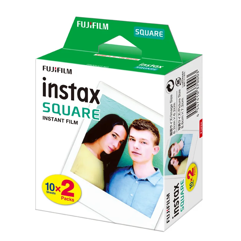 Original Fujifilm Instax Square Instant white edge Film color film for Fuji SQ10 SQ6 SQ1 SQ20 SP3 Hybrid format Cameras