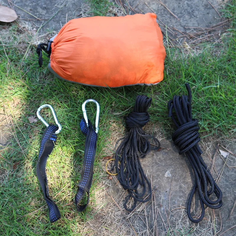 
2021 high quality 210T parachute nylon heavy weight ultralight durable portable outdoor camping hammock with mosquito net 
