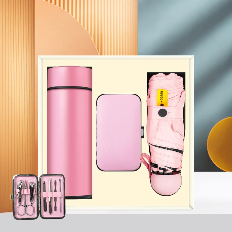 2023 Novelty Gifts With Car Sunshade Umbrella Car Phone Holder And Parking Number Plate Promotional Items Logo Printing Gifts Se