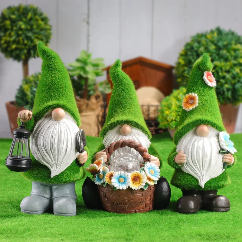cute  resin crafts materialsgarden dwarfs gardening exterior decoration yard garden decor outdoor decorations for garden yard
