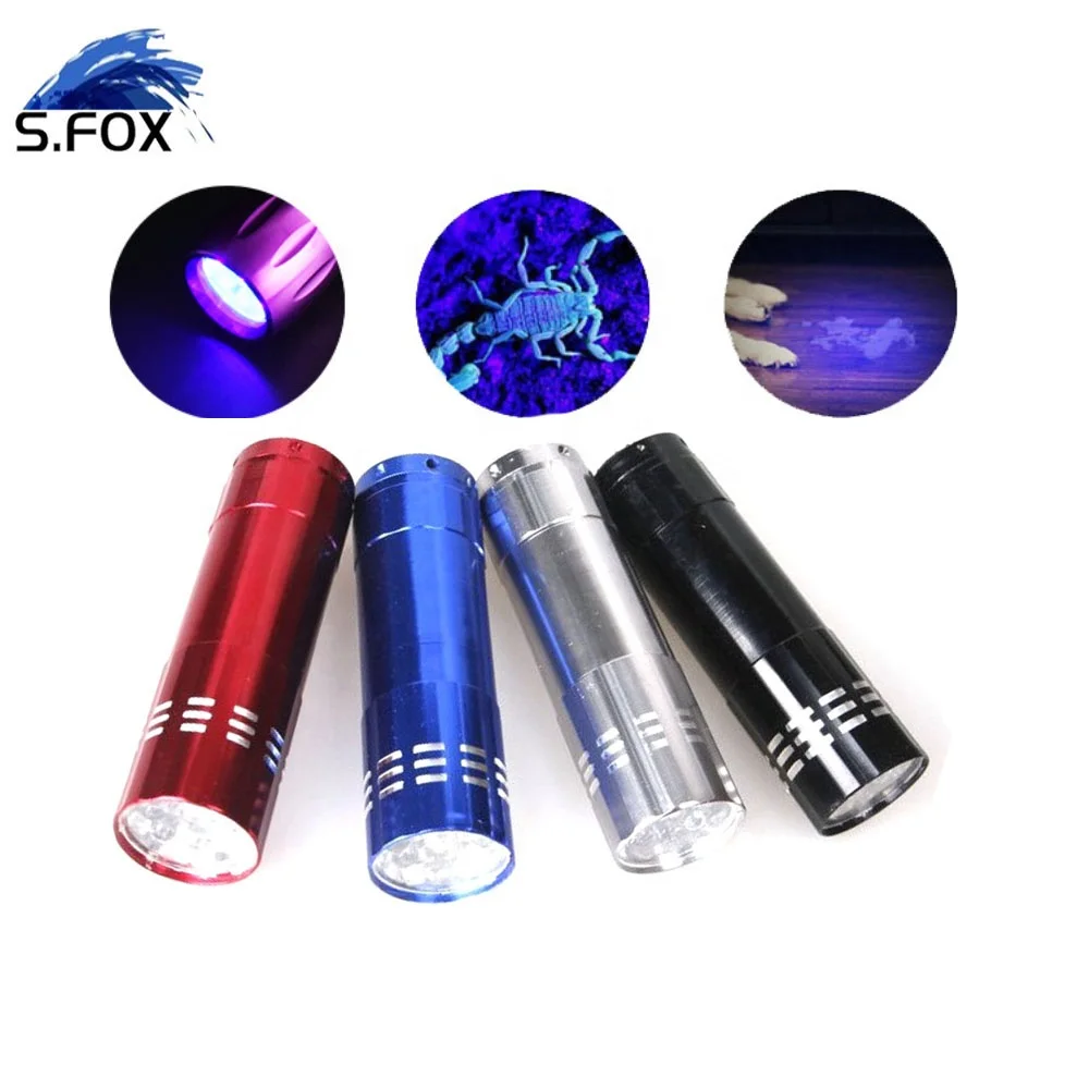 Promotional Multi-color LED High Power Flashlight 9leds Mini Light Torch for Gift