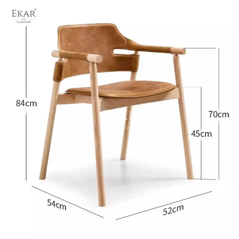 White Wax Wood Dining Chair - Natural Elegance for Your Dining Space