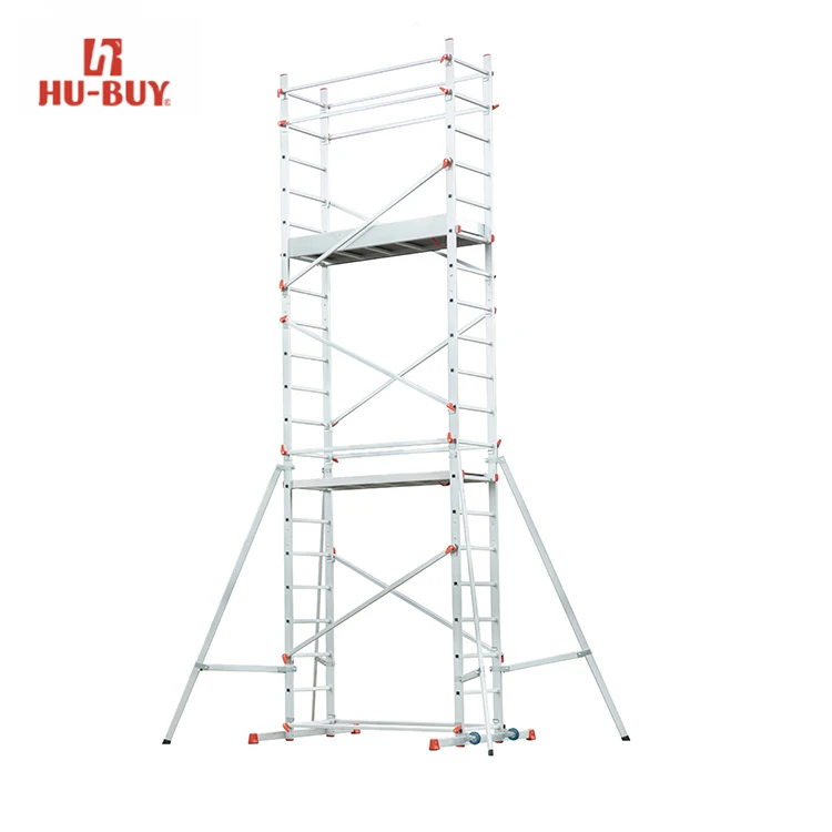 5.6M Mult-function Aluminum Scaffold With Platform/frame Scaffold Ladder/cheap Adjustable Mobile Portable  Quickstage Scaffoldin