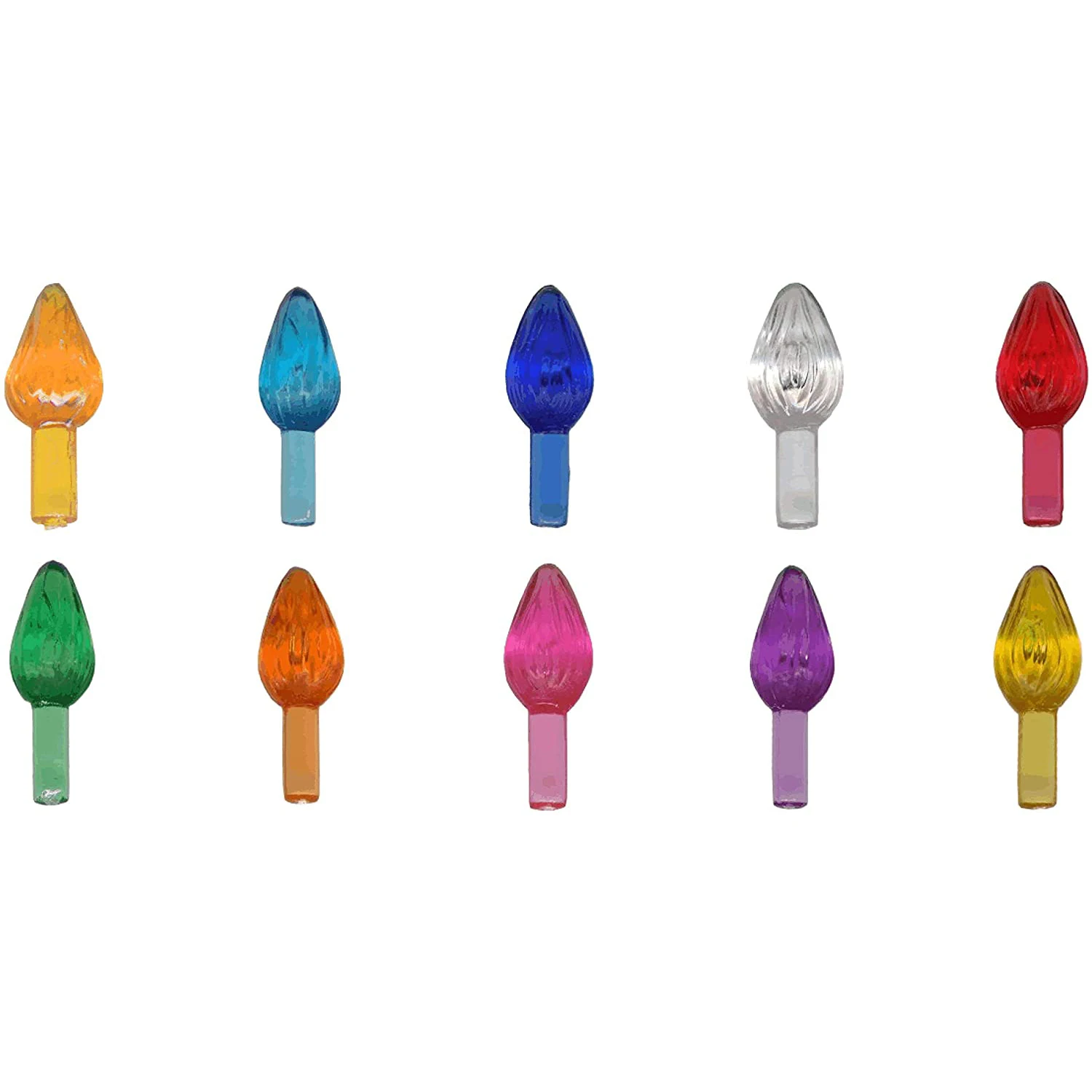 Ceramic Christmas tree plastic light up assorted colors replacement tree bulbs for a ceramic tree