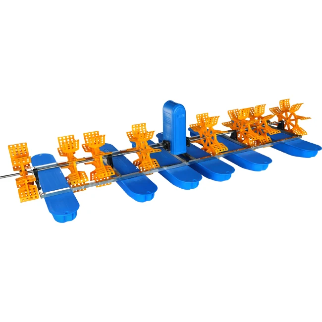 8 Impellers Stainless Steel Waterwheel Type Aquaculture System Equipment Fish Pond Aerator Oxygenation Pump