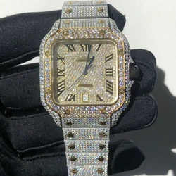 Hand Set Replica RLX AP Loose Gemstone Bring Full Iced Out Diamond Watch Hip hop Jewelry