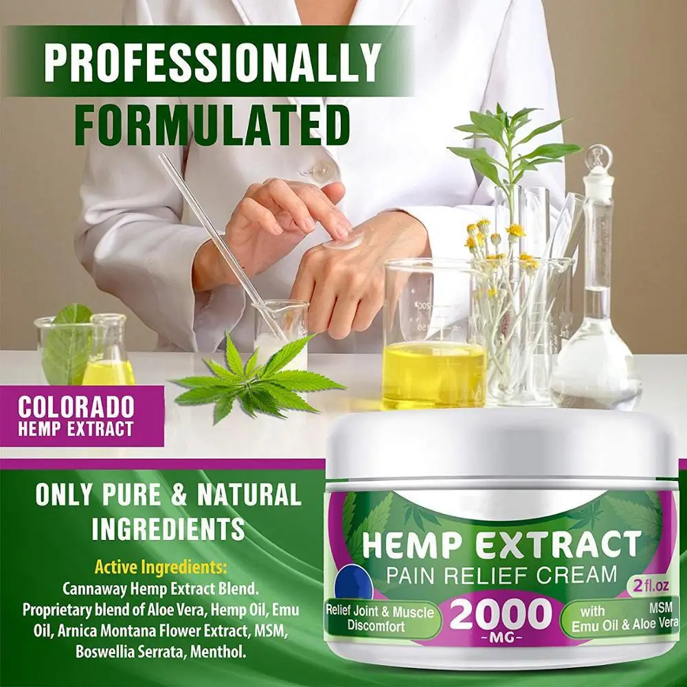 OEM Private Label Hemp Seed Oil CBD Body Lotion  Soothe Sensitive Skin Extract cbd Pain Relief Hemp Seed Oil Cream