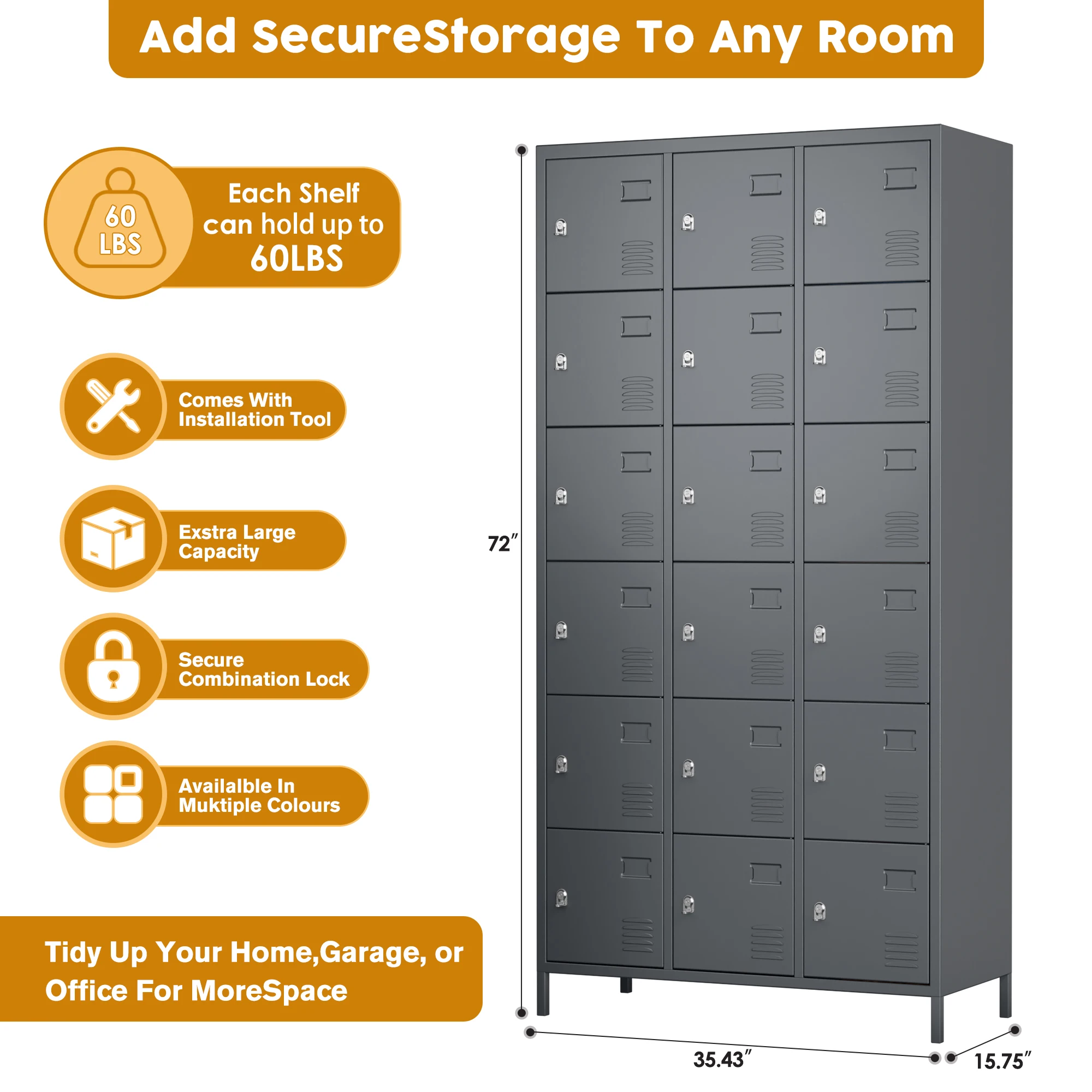 Metal Storage Cabinet Steel Cabinet Locker Iron Student Locker School Hostel Supermarket