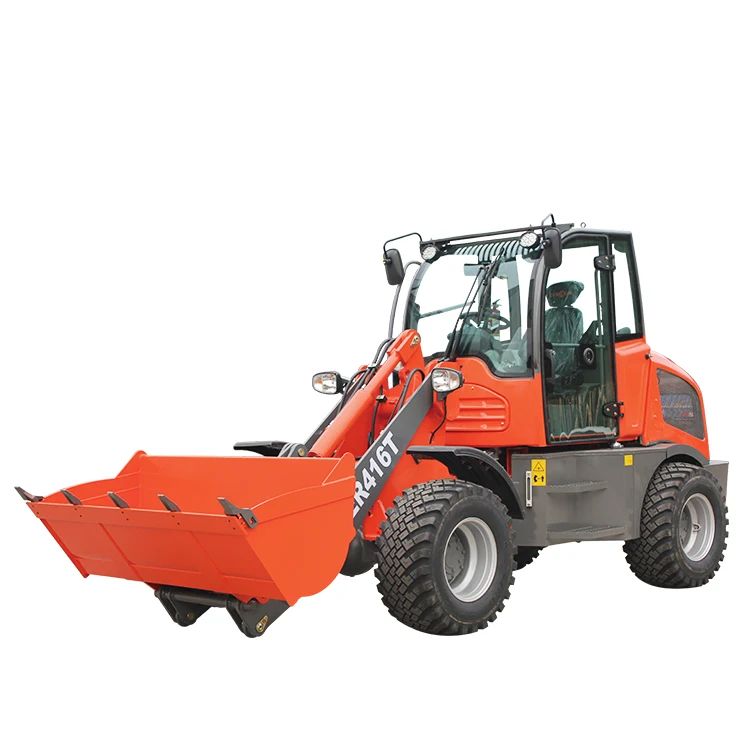  Everun Китай 1600 кг ER416T CE 4WD Мини ферма сад передний конец маленький ковш колесный погрузчик для