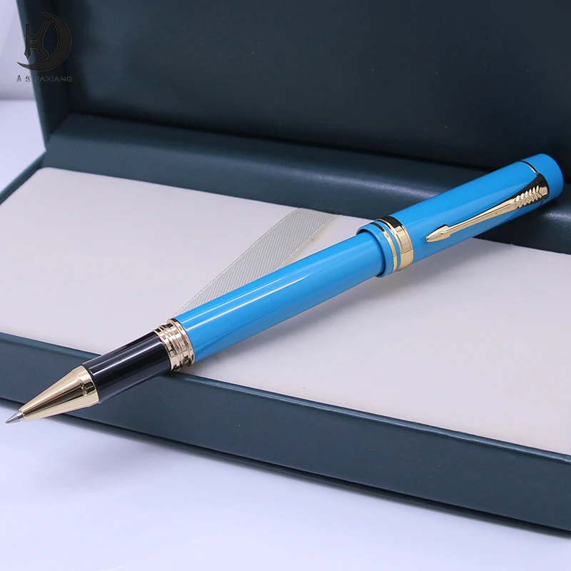 JX7 Luxury premium advertising promotional nice cutting clip corporate designer pens gift black color metal twist ballpoint pen