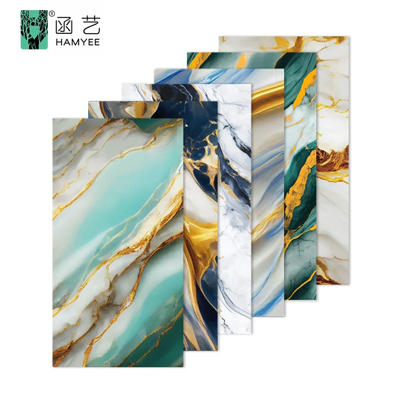Wholesale peel and stick wallpapers self-adhesive marble sticker decor wallpaper thickened wall panel for home bathroom