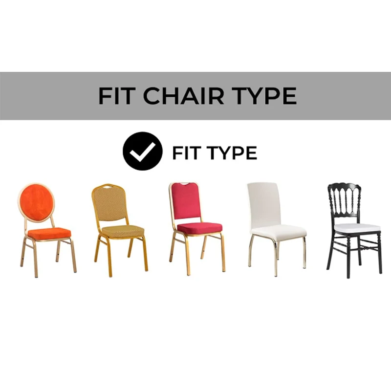 Hot sale luxury spandex banquet chair cover stretch chair covers for wedding outdoor party decoration