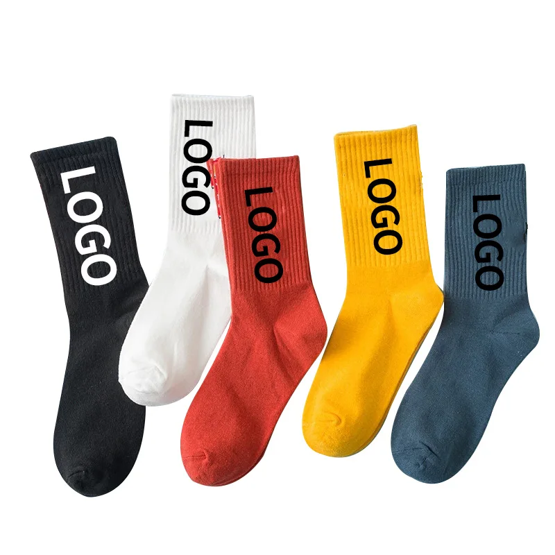 TKing Custom Design Knit Logo Socks Wholesale Custom Made Men Socks Customised Cotton Socks