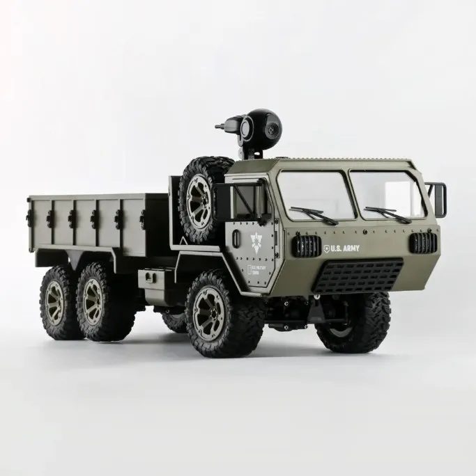 2.4Ghz 1:12 Remote Control 6 Wheels 6WD Alloy Chassis Off Road Simulation Military Rc Truck Model Toy With Wifi FPV Camera