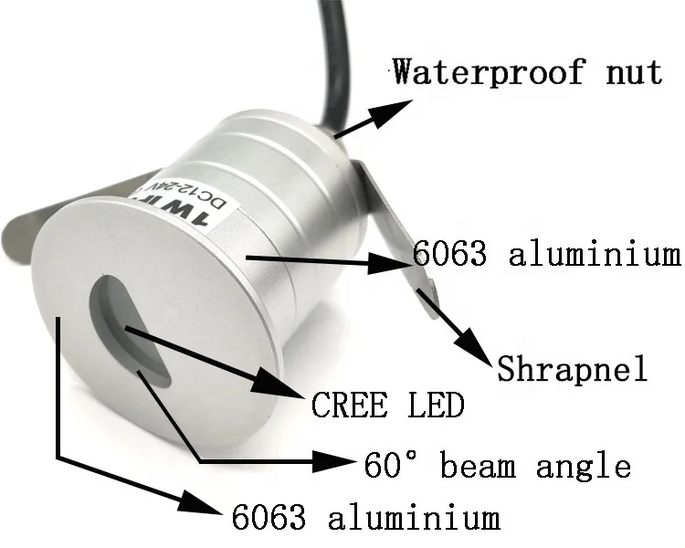 LED Stair Light Recessed Step Lights IP67 Waterproof Outdoor Corner Wall Lamps DC12-24V Deck Floor Lamp Staircase Lighting