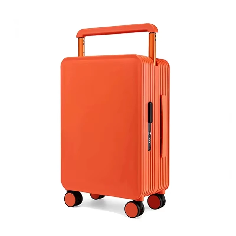 2024 PC luggage pretty color 20 inch high quality carry on suitcase usb charging wide trolley case